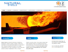 Tablet Screenshot of naturalsteels.com